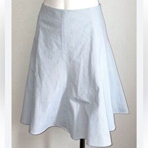 Jones New York Signature Seersucker blue stripe midi skirt